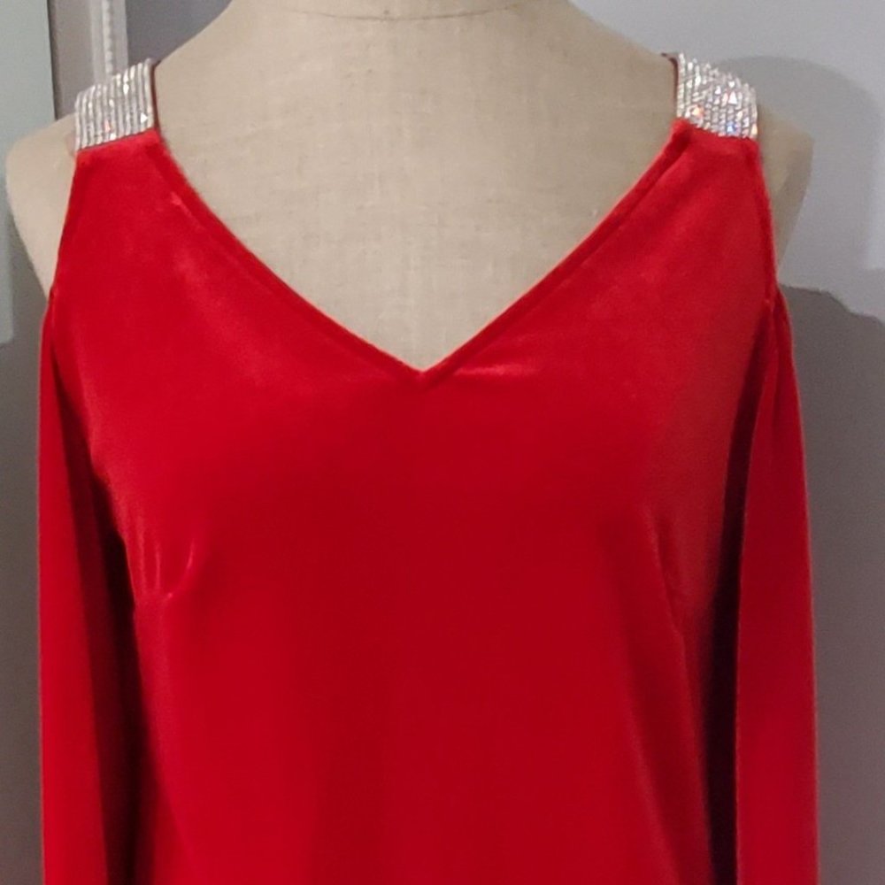 Red Party Dress Velvet